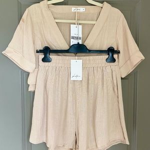 Girl and The Sun two piece set in color Beige